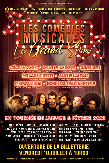 Les Comédies Musicales : Le Grand Show, un nouveau spectacle musical français prévu pour 2022